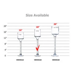 VWV0418 - Stemmed Candle Holder Vase - 18" -Wholesaleglassvasesint VWV0418 B2 94230.1695079327