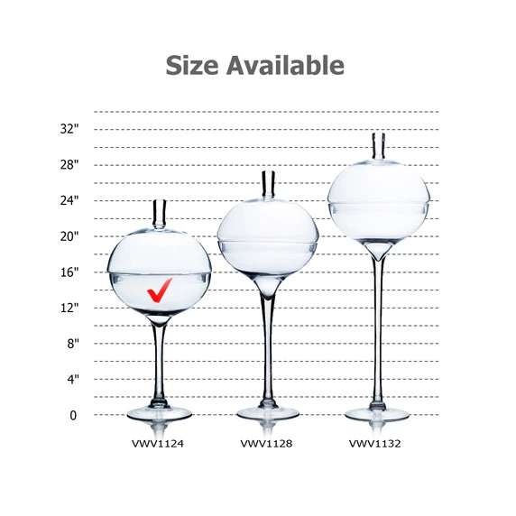 VWV1124 - Stemmed Apothecary Jar / Lollipop Vase - 24" 6 VWV1124 - Stemmed Apothecary Jar / Lollipop Vase - 24" - Image 4