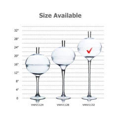 VWV1132 - Stemmed Apothecary Jar / Lollipop Vase - 32" -Wholesaleglassvasesint VWV1132 B2 90377 29602 02092.1692909020