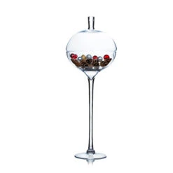 VWV1132 - Stemmed Apothecary Jar / Lollipop Vase - 32" -Wholesaleglassvasesint VWV1132 C5 39360.1692916550