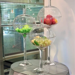 VWV1132 - Stemmed Apothecary Jar / Lollipop Vase - 32" -Wholesaleglassvasesint VWV1132 C1 54421.1692916554