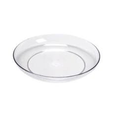 PL090CL - Clear Plastic Lomey Designer Dish - 9"